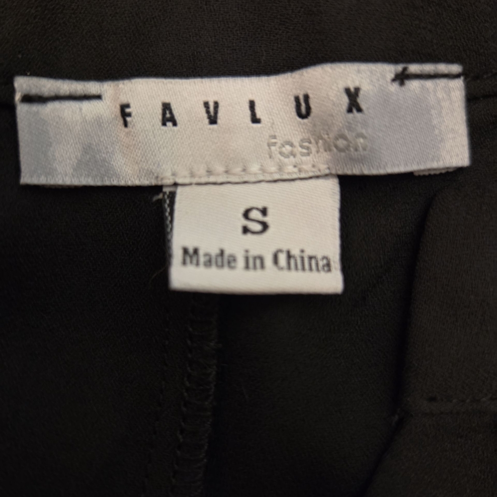 Favlux Fashion Elegant Black Women's Top Size S - Picture 4 of 4